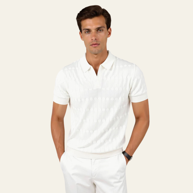The Portofino Textured Knit Polo